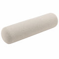 Cojín cilíndrico de tejido beige 60 x 20 cm para apoyo decorativo