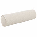 Cojín cilíndrico 20 x 60 cm de tejido beige para apoyo decorativo