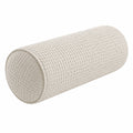 Cojín cilíndrico 20 x 50 cm de tejido blanco - apoyo lumbar decorativo
