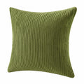 Cojín cuadrado 45 x 45 cm de pana verde decorativo