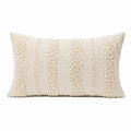 Cojín decorativo 50 x 30 cm de algodón beige para sofá estilo bohemio
