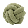 Cojín decorativo de nudo 30 cm en tejido bouclé verde para sofá y cama