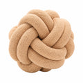 Cojín decorativo de nudo 30 cm en poliéster beige para sofá estilo bouclé