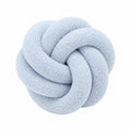 Cojín decorativo de nudo 30 cm en tejido bouclé azul claro