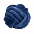 Cojín decorativo anudado 30 cm de poliéster azul marino suave